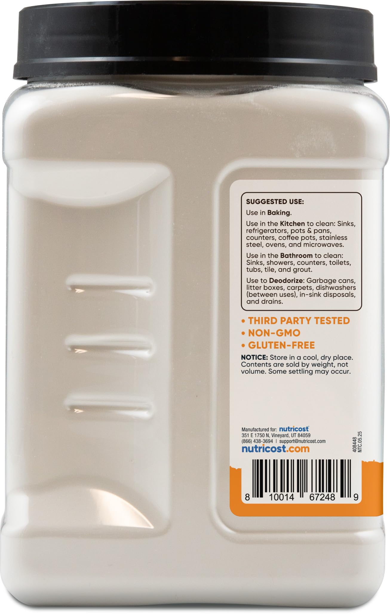 Nutricost Pantry Baking Soda (1 LB) - For Baking, Cleaning, Deodorizing, and More