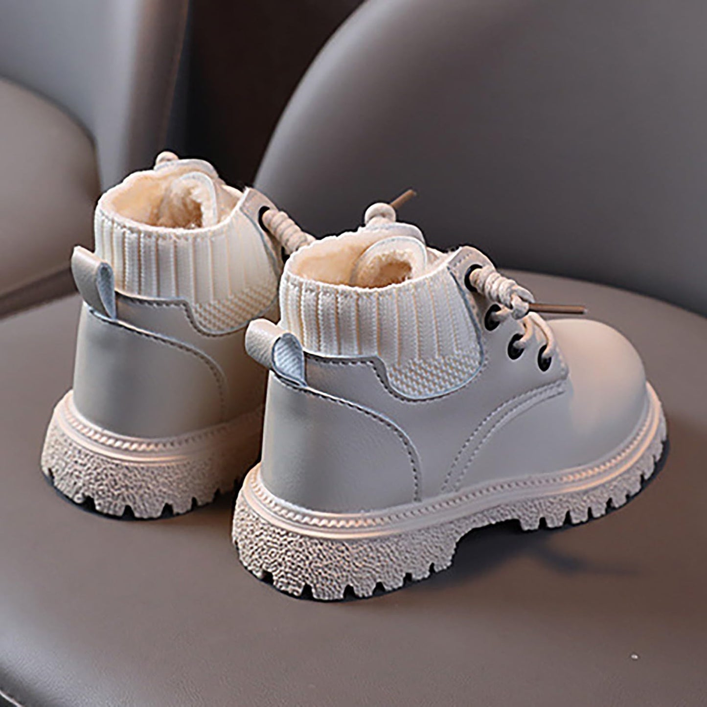 Boys Girls Winter Shoes Toddler Baby Snow Boots Warm Lined Soft Sole Shoe Infant First Walking Cozy Non-Slip Shoes