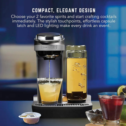 Bartesian Professional Cocktail Machine, 5 Premium Glass Bottles, 55306