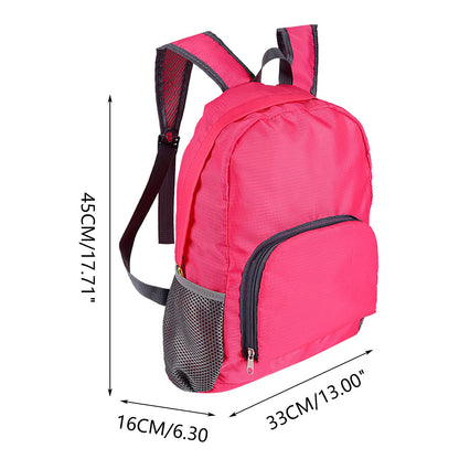 Internal Frame Backpack Leisure Large Capacity Outdoor Lightweight Water Proof Foldable Backpack (Black, One Size)