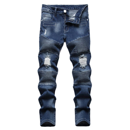 Maiyifu-GJ Boy's Slim Straight Fit Ripped Jeans Destroyed Distressed Denim Jeans Kids Classic Washed Jean Pants with Holes