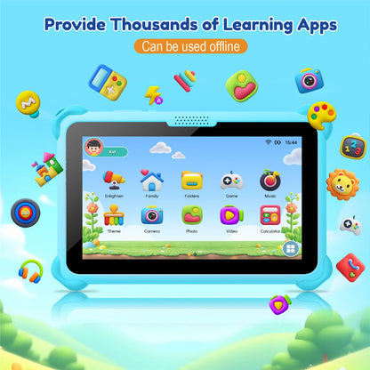Kids Tablet 7 inch Tablets for Kids 3-12, 32GB Android Toddler Tablet with Solid Case, YouTube, Netflix, GMS, Bluetooth, WiFi, Education Learning Apps Installed, Parent Control