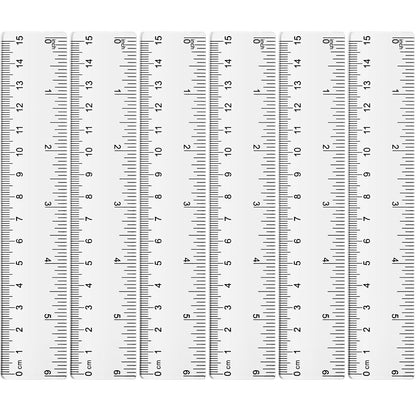 Zonon 6 Pcs 12 Inch Ruler Bulk Plastic Flexible Straight Metric/inches
