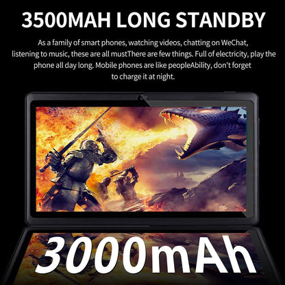 Android Tablet for 7-inch, 2025 HD Display Tablets PC Duad core Processor 1GB +8GB, 3000 mAh Long Battery Life, Smart Tablet Support Built-in W-iFi B-luetooth Unlocked Phablet