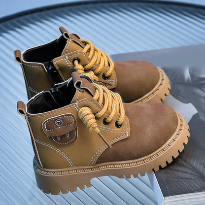 Aura Restored boys and girls winter snow boots for toddlers with warm lining, soft soles, ideal for cozy winter walks and early steps.
