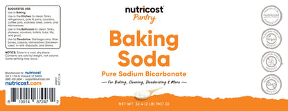 Nutricost Pantry Baking Soda (1 LB) - For Baking, Cleaning, Deodorizing, and More