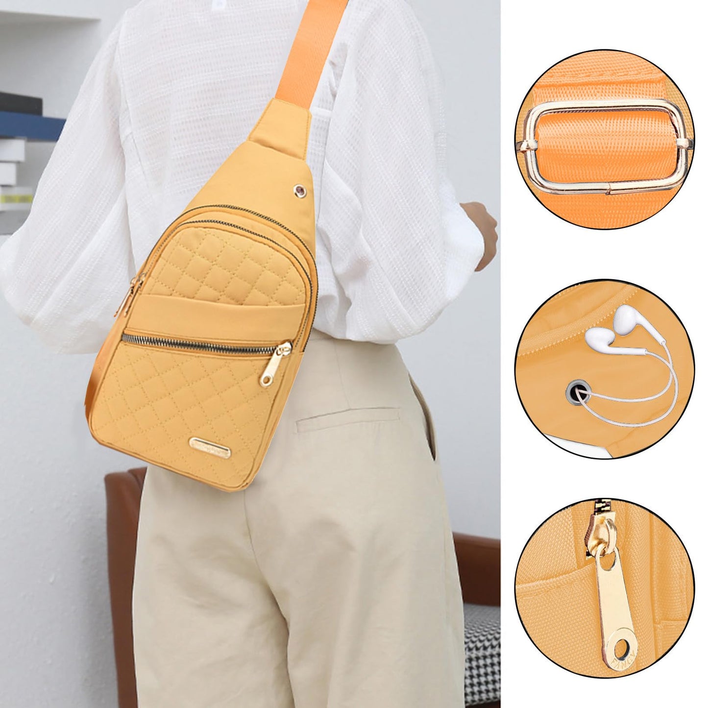 Gideon Collection Small Sling Bag for Women  - Multipurpose Crossbody Shoulder Bag, Sling Backpack Chest Daypack Prime of Deals
