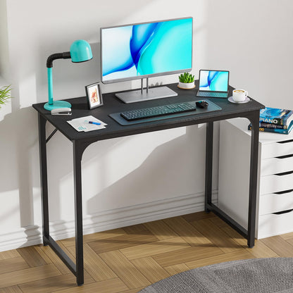 PayLessHere 32/39/47 inch Computer Desk Study Writing Table, Adjustable feet, Modern Furniture for Home Office (1, Brown, 32 inch)
