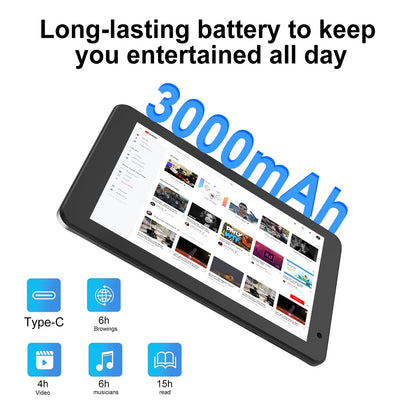 SAVIOR 7 inch Tablet 4GB RAM 32GB ROM Quad-Core Processor Android 14 Tablet PC for Kids, IPS Screen, Dual Camera, WiFi, Bluetooth