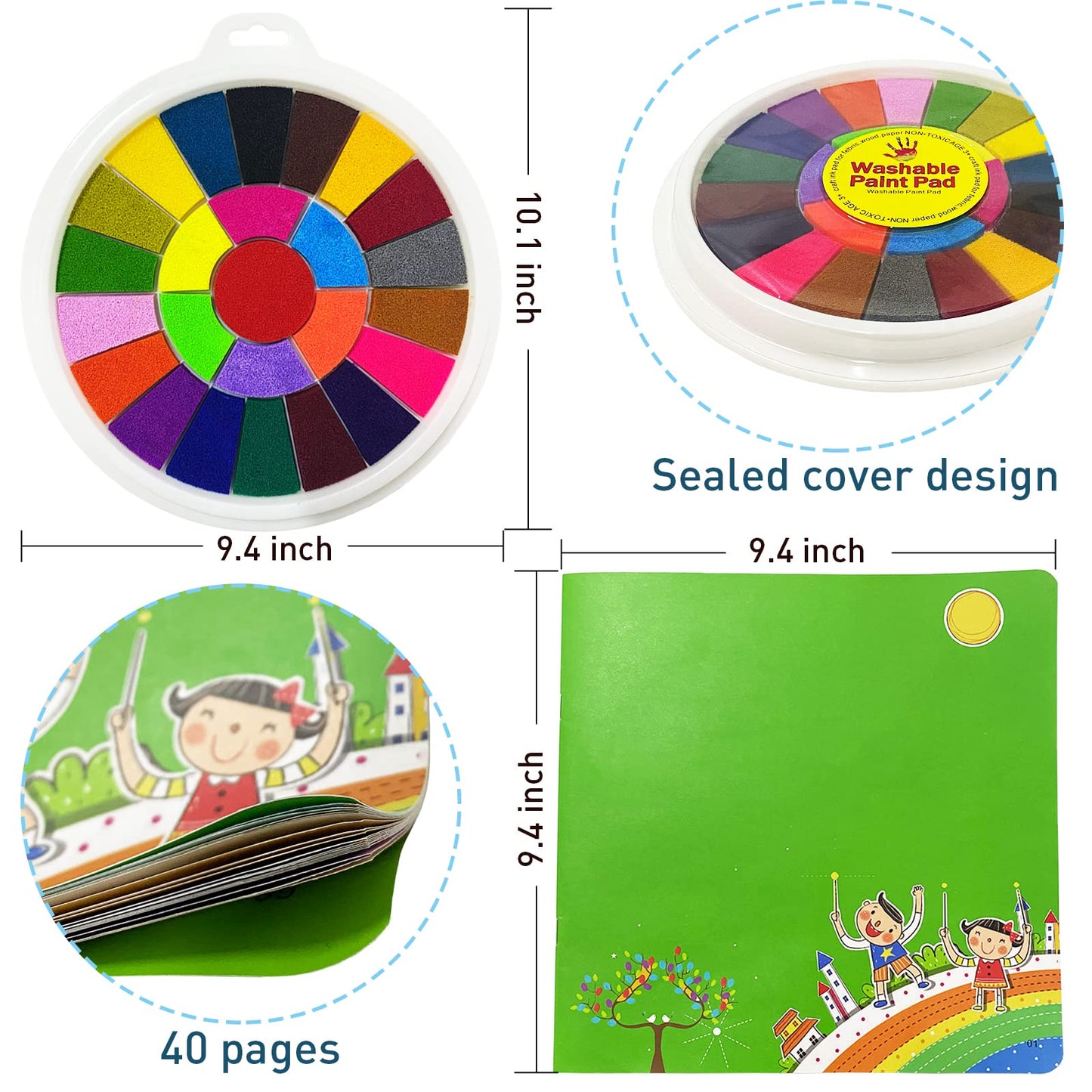 36 Color Washable Finger Paint Set