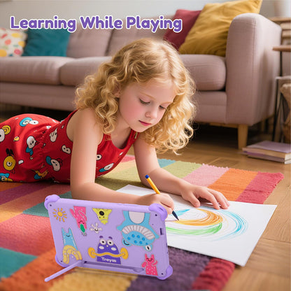 Kids Tablet 7 inch Tablets for Kids 3-12, 32GB Android Toddler Tablet with Solid Case, YouTube, Netflix, GMS, Bluetooth, WiFi, Education Learning Apps Installed, Parent Control