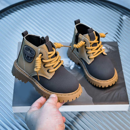 Aura Restored boys and girls winter snow boots for toddlers with warm lining, soft infant prewalker shoes for cozy winter walks.