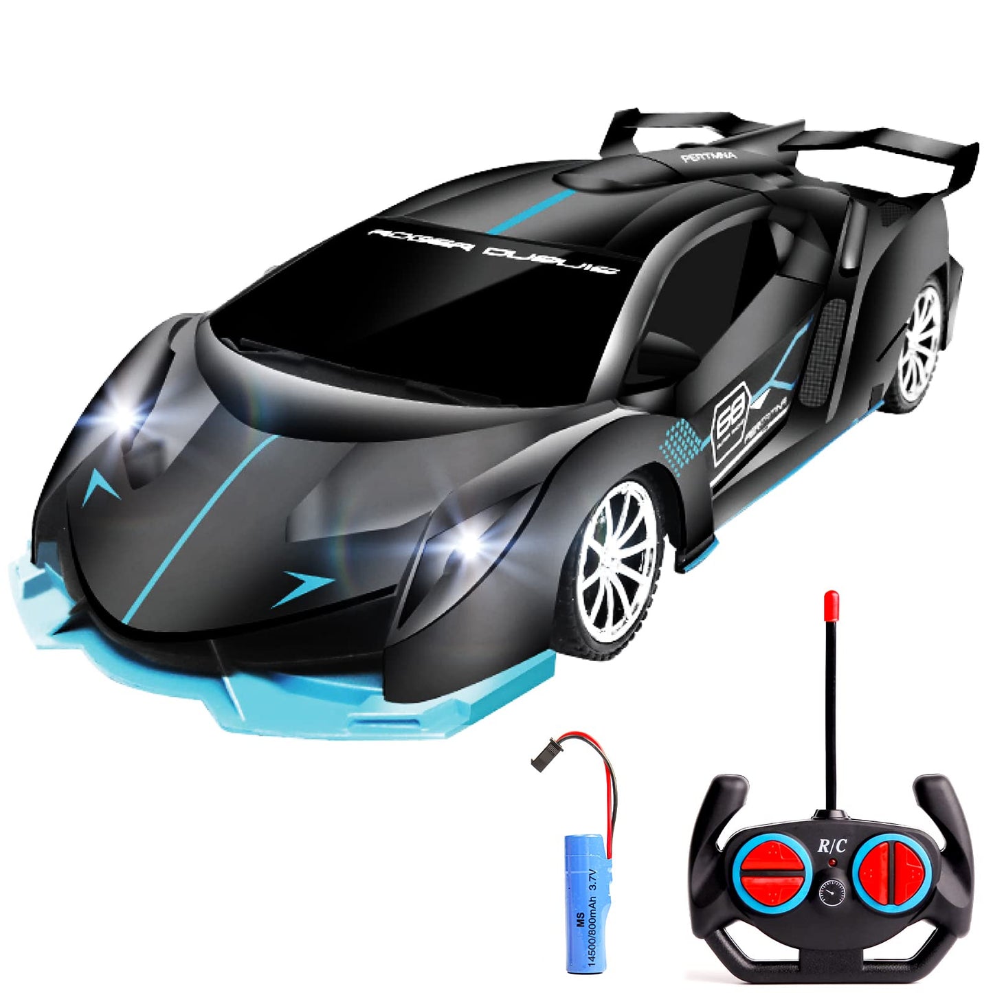 CC supplies 1/18 RC Car LED Light 2.4G Radio Remote Control Sports Cars Aura Restored