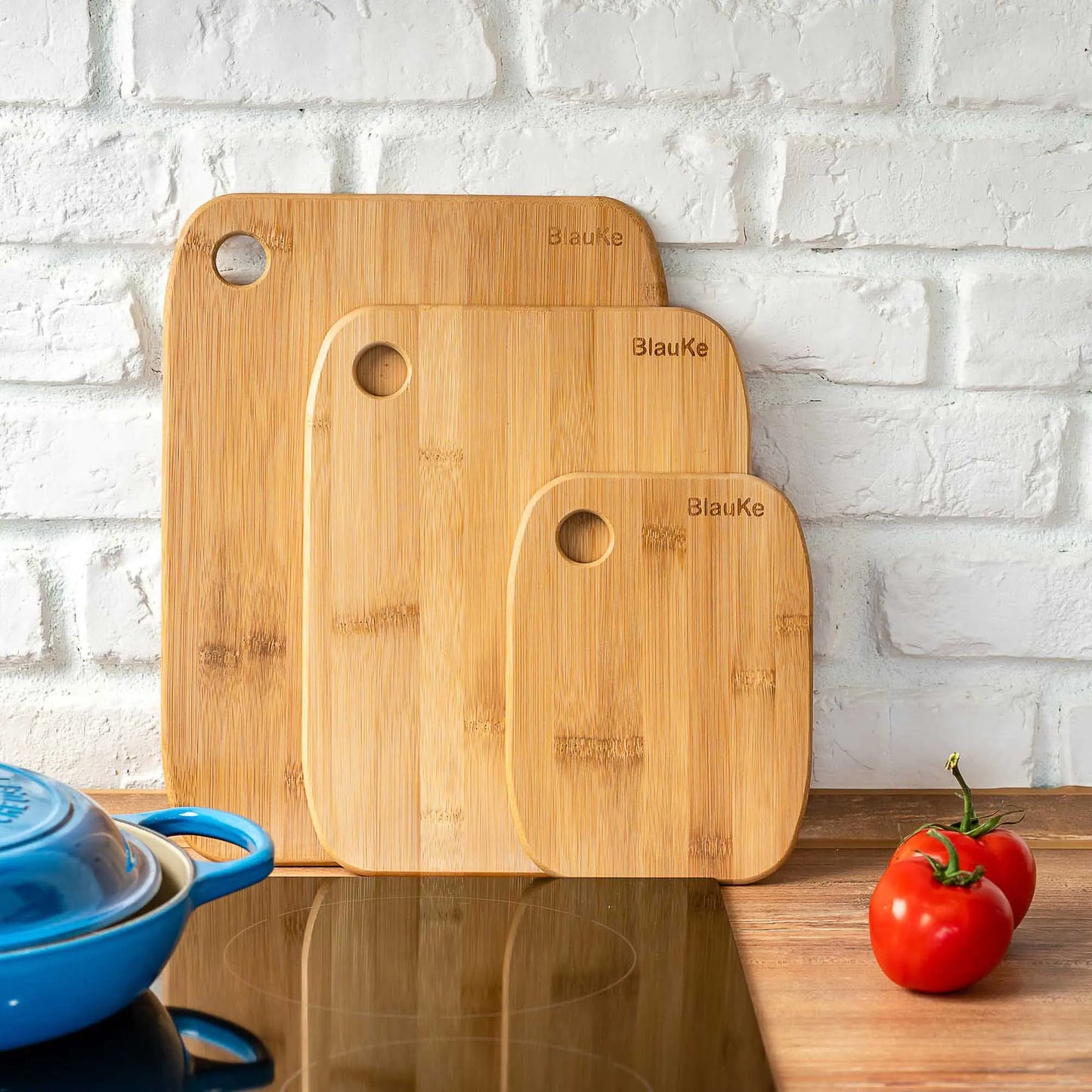 Voodoo Wooden Cutting Boards for Kitchen - Bamboo Chopping Board Set of 3 Aura Restored