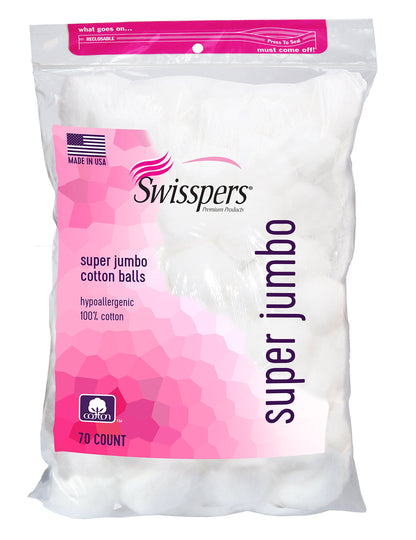 Swisspers Super Jumbo Cotton Balls 70 ea (Pack of 2)