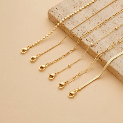 Kryssable Collection Gold Bracelets Set for Women 14K Real Gold Plated Jewelry Fashion Stackable Tennis Beaded Figaro Herringbone Paperclip Link Bracelet Pack Stack Gifts for Women