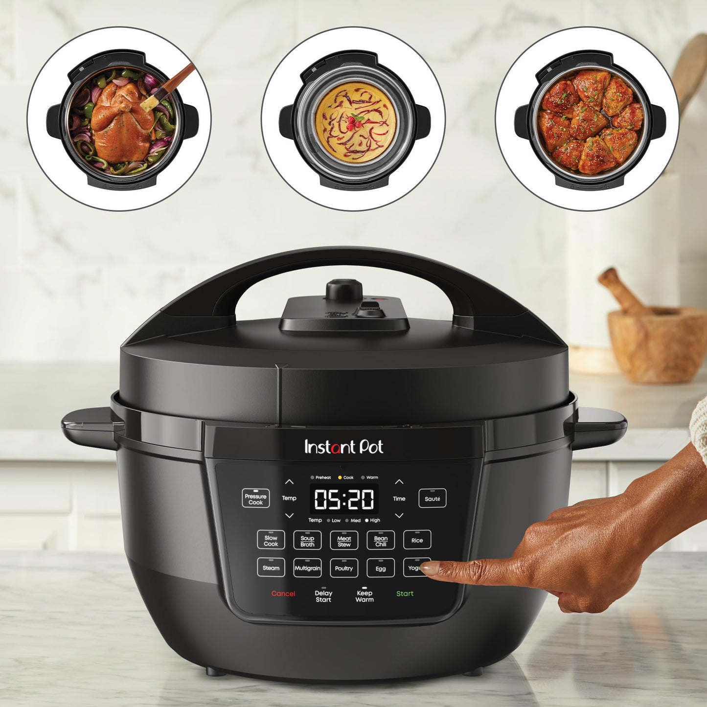 Instant Pot Duo 7-in-1 Mini Electric Pressure Cooker, Slow Rice Cooker, Steamer, Sauté, Yogurt Maker, Warmer & Sterilizer, Includes Free App with over 1900 Recipes, Stainless Steel, 3 Quart