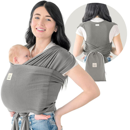 KeaBabies Baby Wrap Carrier Ring Sling by Aura Restored featuring adjustable, breathable fabric for newborn to toddler bonding