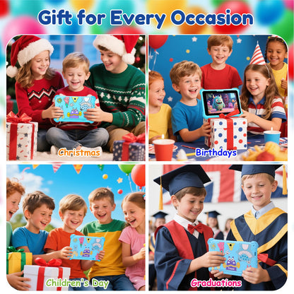Kids Tablet 7 inch Tablets for Kids 3-12, 32GB Android Toddler Tablet with Solid Case, YouTube, Netflix, GMS, Bluetooth, WiFi, Education Learning Apps Installed, Parent Control
