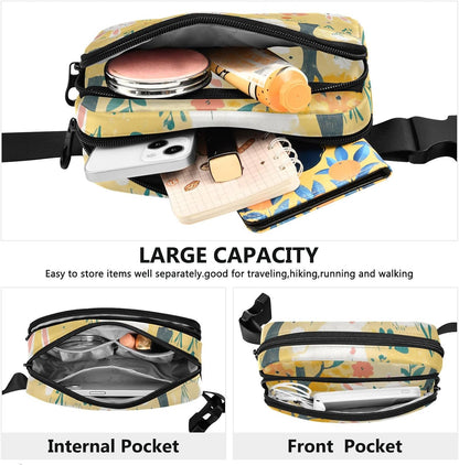 Large Capacity Fanny Pack, Parents' Day Beautiful Sunflower, Women Waist Packs,  Bum Bag Belt with Adjustable Strap