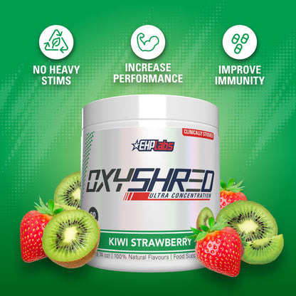 EHP Labs OxyShred Pre Workout Powder & Shredding Supplement - Preworkout Powder with L Glutamine & Acetyl L Carnitine, Energy Boost Drink - Passionfruit, 60 Servings