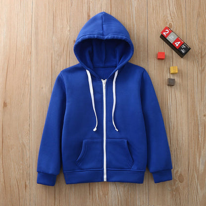 Kids Soft Brushed Zip Up Hoodie Casual Athletic Hooded Sweatshirts for Boys Girls Boys' Pullover Hooded