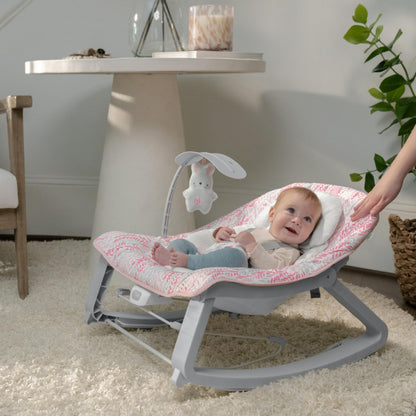 Aura Restored Ingenuity Keep Cozy 3-in-1 baby bouncer, seat, rocker with toy bar, vibrating feature for infants to toddlers up to 40 lbs.