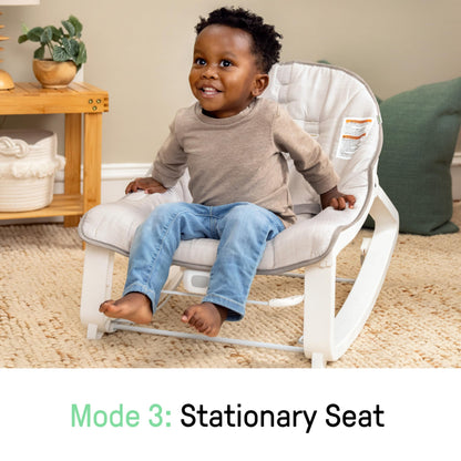Aura Restored Ingenuity Keep Cozy 3-in-1 baby bouncer with vibrating seat, toy bar, suitable for infants to toddlers up to 40 lbs.