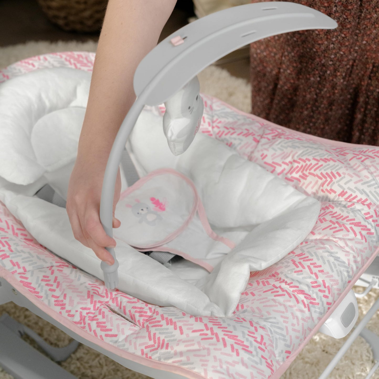 Ingenuity Keep Cozy 3-in-1 Grow with Me Vibrating Baby Bouncer, Seat & Infant to Toddler Rocker, Vibrations & -Toy Bar, 0-30 Months Up to 40 lbs (Weaver)