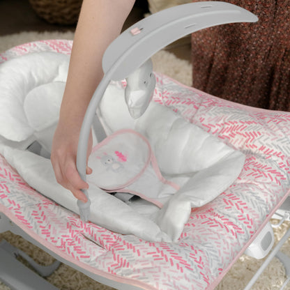 Aura Restored Ingenuity Keep Cozy 3-in-1 baby bouncer with toy bar, vibrating seat, and rocker for infants to toddlers up to 40 lbs.