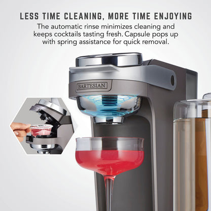 Bartesian Professional Cocktail Machine, 5 Premium Glass Bottles, 55306