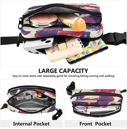 Large Capacity Fanny Pack, Parents' Day Beautiful Sunflower, Women Waist Packs,  Bum Bag Belt with Adjustable Strap