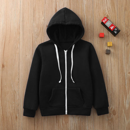 Kids Soft Brushed Zip Up Hoodie Casual Athletic Hooded Sweatshirts for Boys Girls Boys' Pullover Hooded