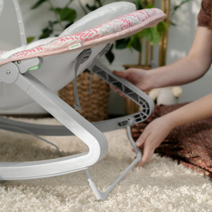 Aura Restored Ingenuity Keep Cozy 3-in-1 baby bouncer with vibrating seat, toy bar, suitable for infants to toddlers up to 40 lbs