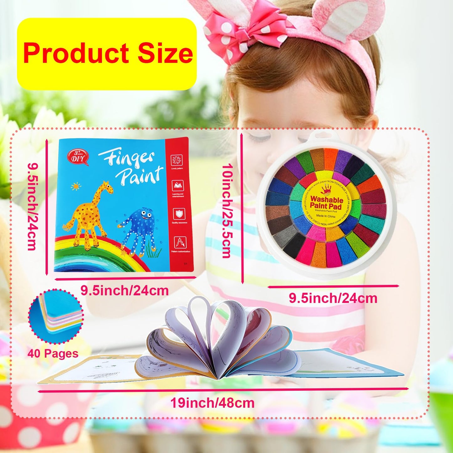 36 Color Washable Finger Paint Set