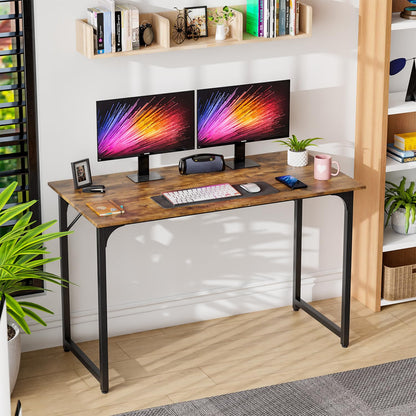 PayLessHere 32/39/47 inch Computer Desk Study Writing Table, Adjustable feet, Modern Furniture for Home Office (1, Brown, 32 inch)