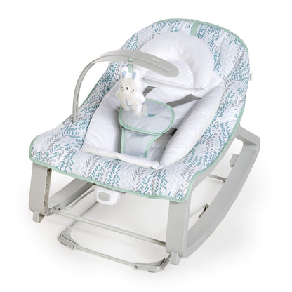 Aura Restored Ingenuity Keep Cozy 3-in-1 baby bouncer with toy bar, vibrating seat, suitable for infants to toddlers up to 40 lbs.