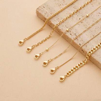 Kryssable Collection Gold Bracelets Set for Women 14K Real Gold Plated Jewelry Fashion Stackable Tennis Beaded Figaro Herringbone Paperclip Link Bracelet Pack Stack Gifts for Women