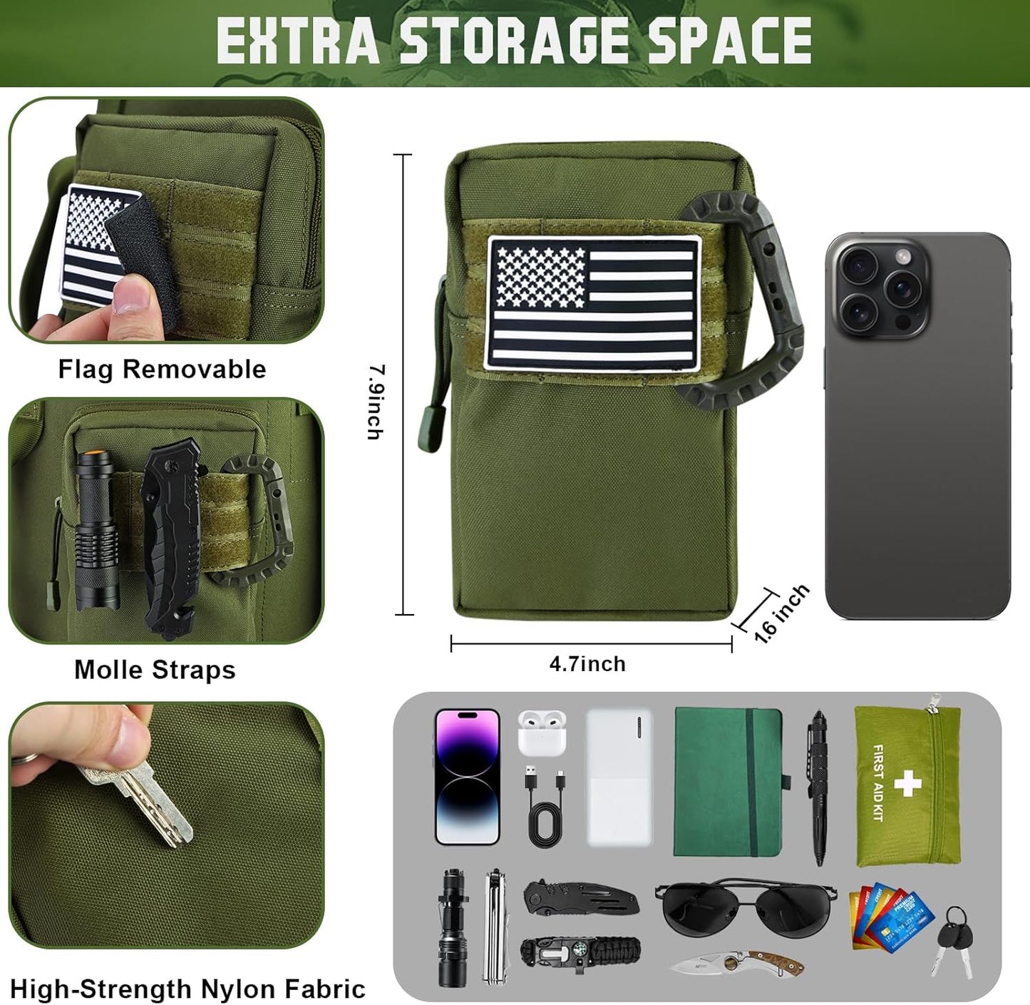 MOZETO Military Duffle Bag, 110L Extra Large Sea Bag with Backpack Straps Heavy Duty Army Duffle Bag for Camp, College Dorm or Laundry Bag