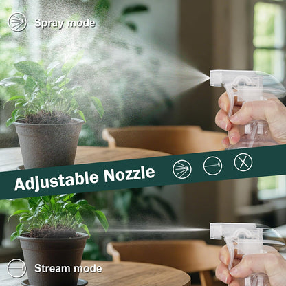 12 oz Aura Restored heavy-duty plastic spray bottles for cleaning supplies, with adjustable nozzles and durable construction