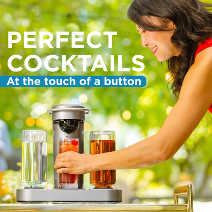 Bartesian Professional Cocktail Machine, 5 Premium Glass Bottles, 55306