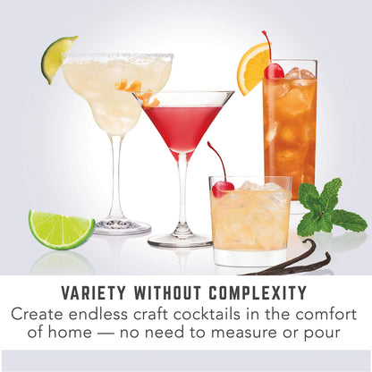Bartesian Professional Cocktail Machine, 5 Premium Glass Bottles, 55306
