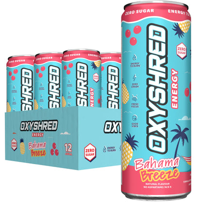 EHP Labs x Ghostbusters OxyShred Healthy Energy Drink - Zero Sugar Energy Drinks, Green Tea Extract, Vitamin C & L Carnitine - Zero Carbs, Zero Calories, Clean Caffeine - Frosty Big Apple (12-Pack)