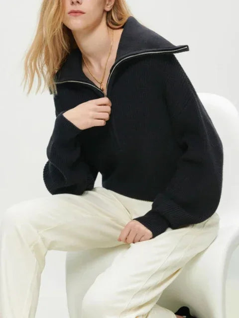 Cosmo Aura Turtleneck Zipper Sweater Aura Restored