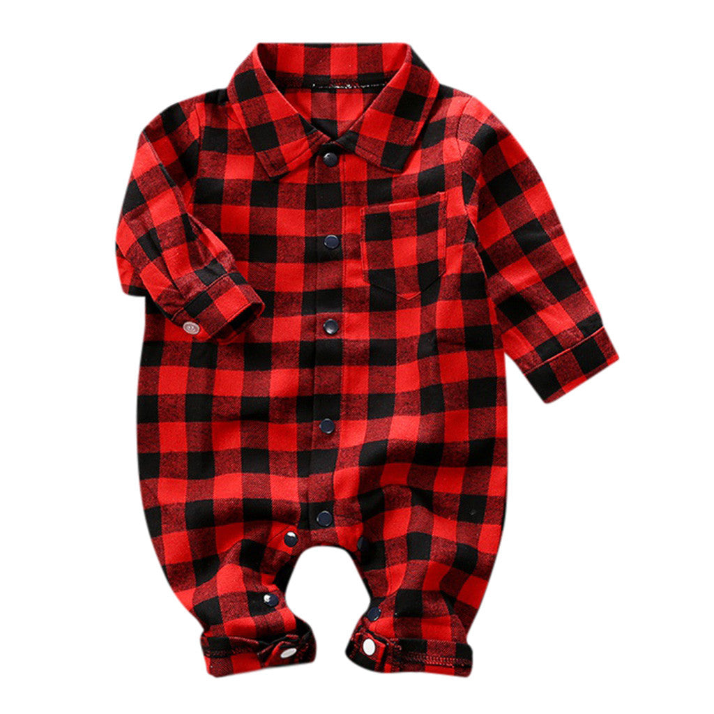 Baby Aura Plaid Onesie Jumpsuit Aura Restored