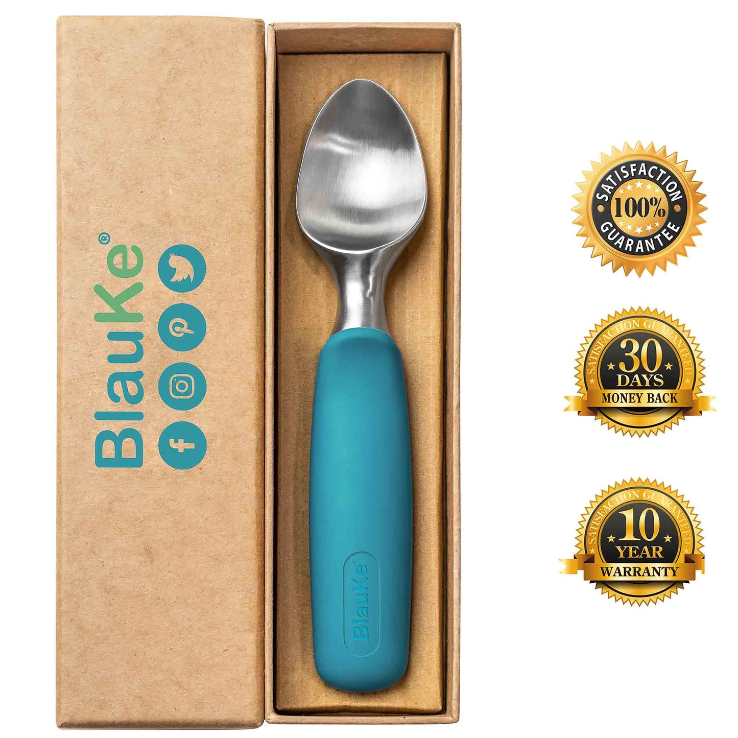 Stainless Steel Ice Cream Scoop - Professional Ice Scooper Aura Restored