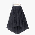 Woah!!! High Waist Lace Irregular Skirt Aura Restored