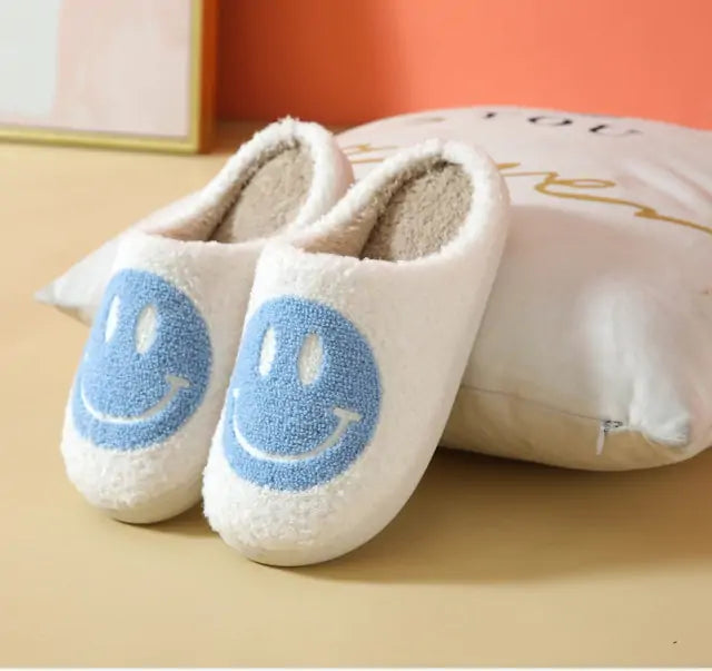 Bishop Collection Smile Pattern Fluffy Slippers Aura Restored