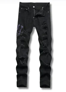 Guy Aura Black Python Jeans Aura Restored