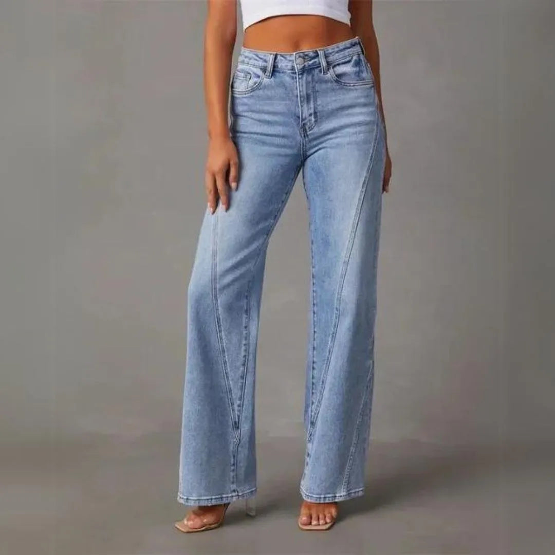 9DF Blue Straight-Cut Jeans Aura Restored